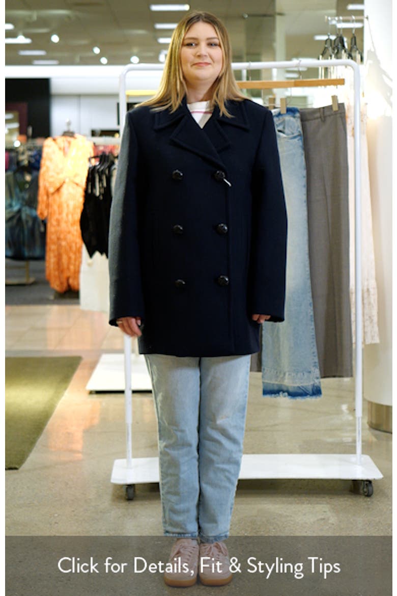 Double Breasted Wool Blend Coat video