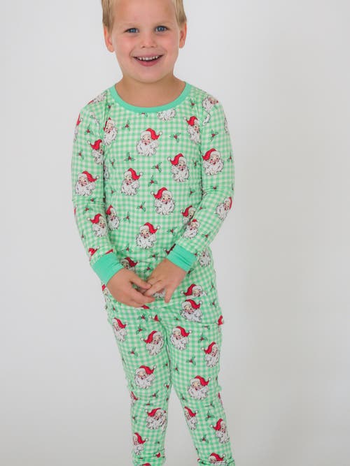 Rufflebutts Gender Inclusive Softsnooze Long Sleeve Pajama Set In Green