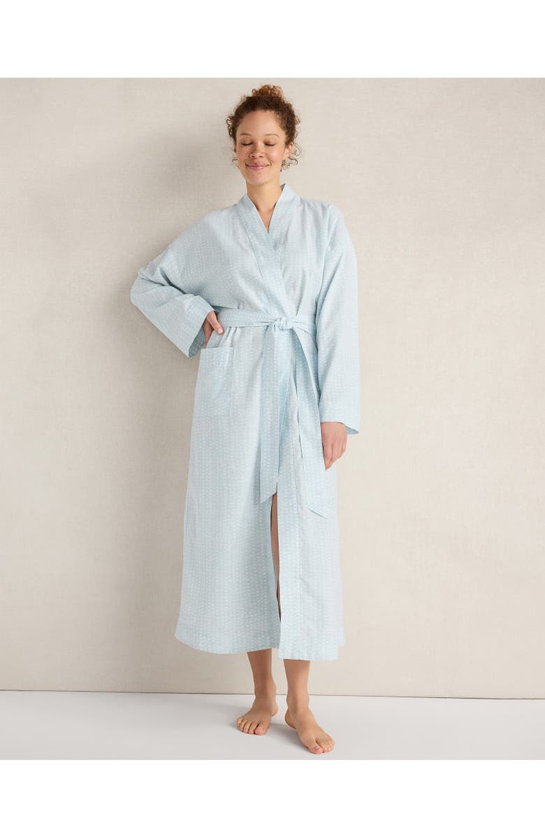 Haven Well Within Cotton Linen Faded Dot Robe, Main, color, Batik Dot Salt Water Multi