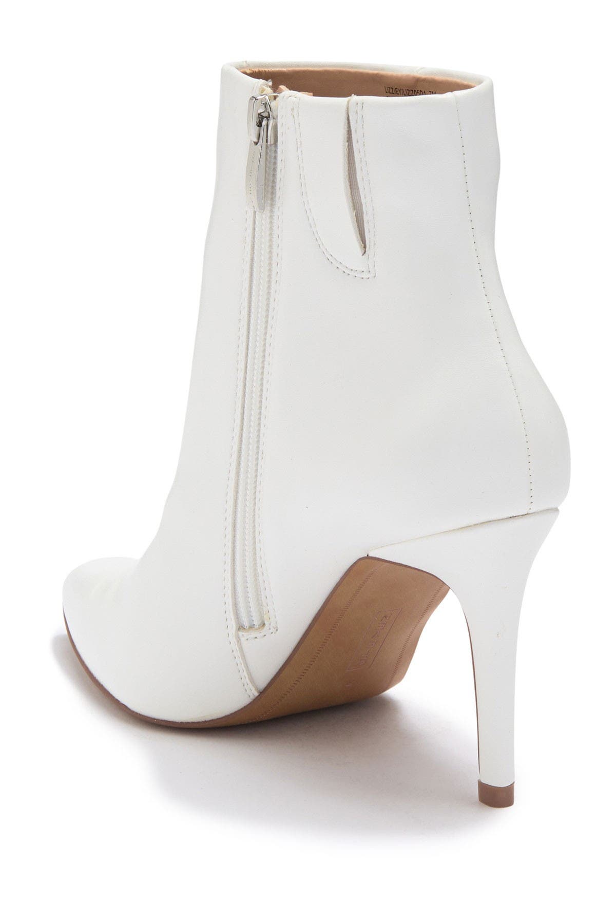 Lizziey Pointed Toe Bootie, Alternate, color, WHITE LEATHER