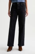 AG Billie Embellished Straight Leg Jeans