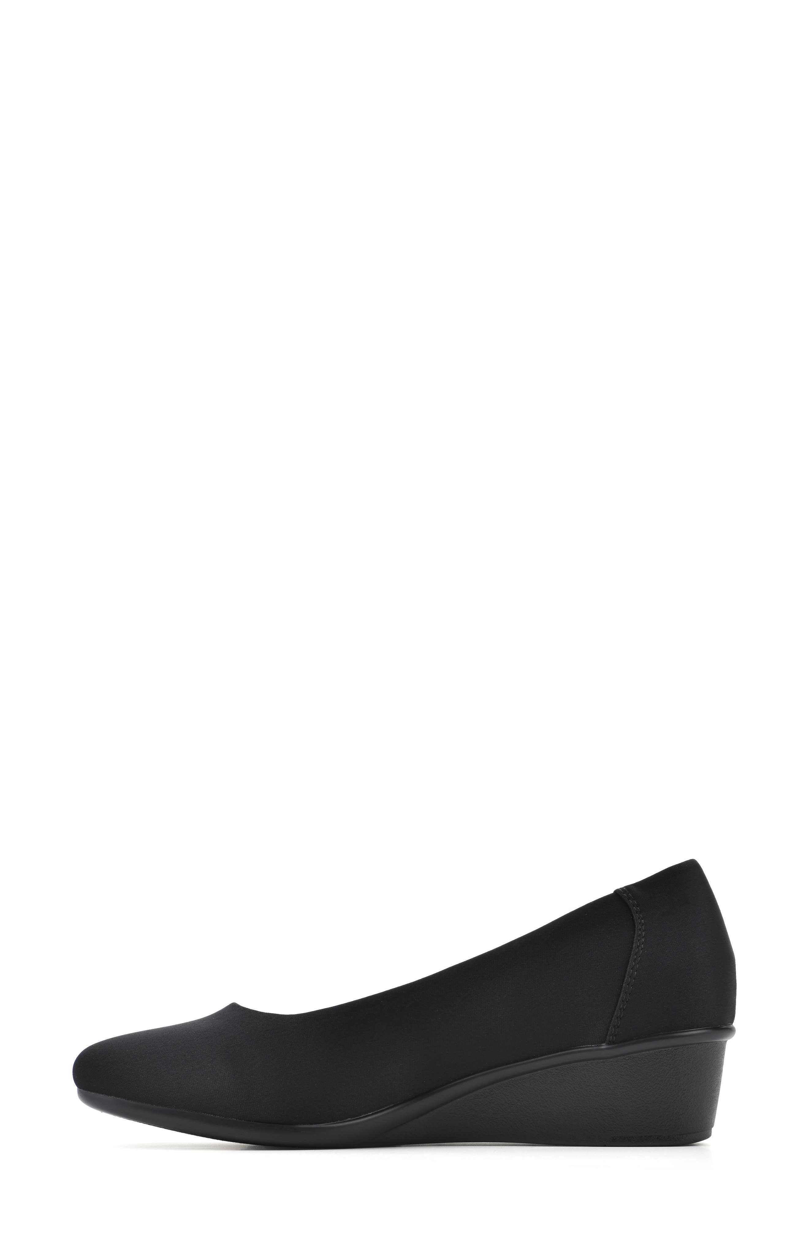 Boldness Wedge Pump, Alternate, color, BLACK/ NYLON