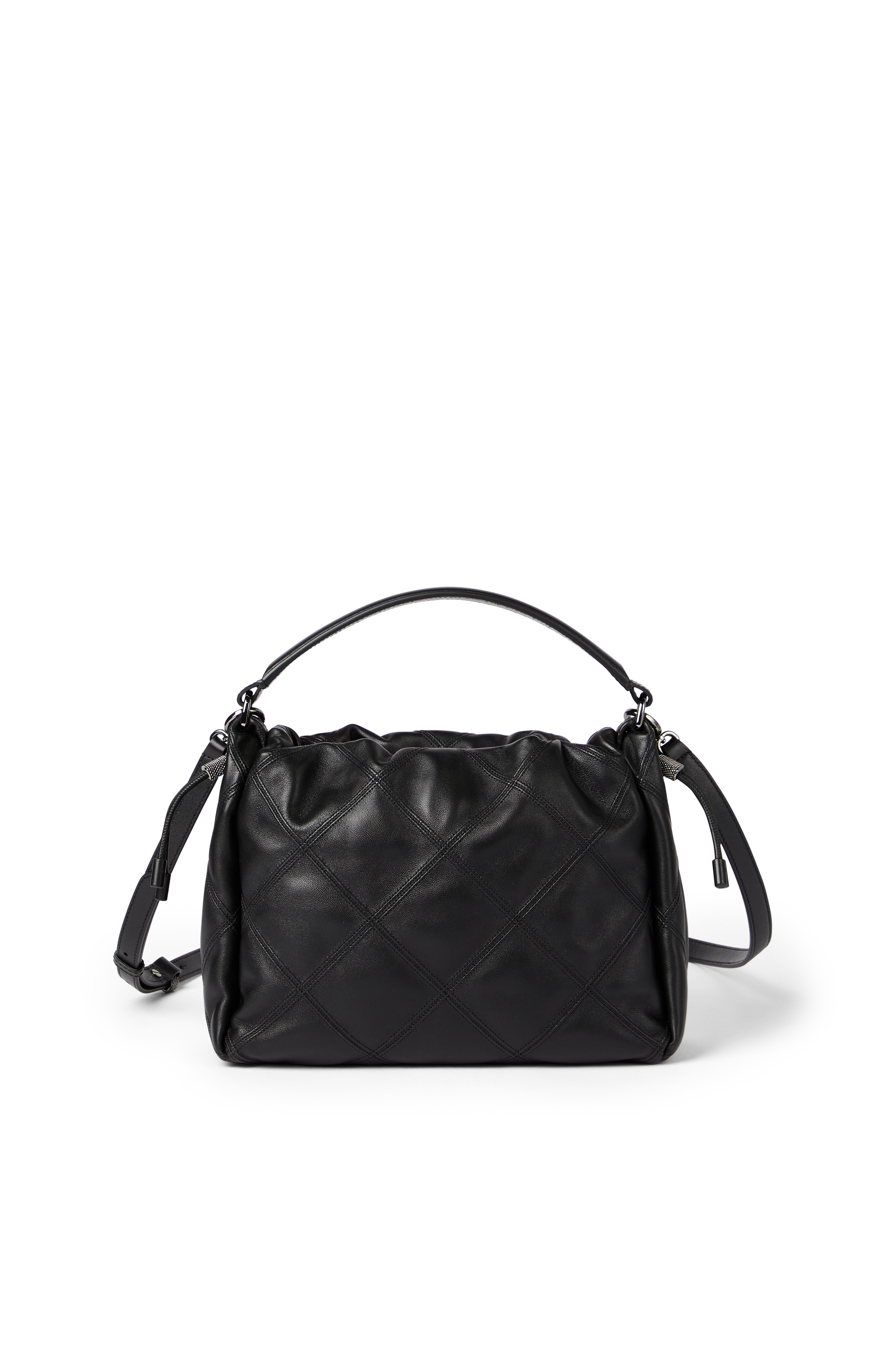 Brunello Cucinelli Small Nappa Bucket Mellow bag, Main, color, Black
