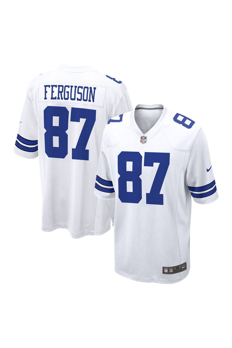 Men's Nike Jake Ferguson White Dallas Cowboys Game Jersey, Main, color, White
