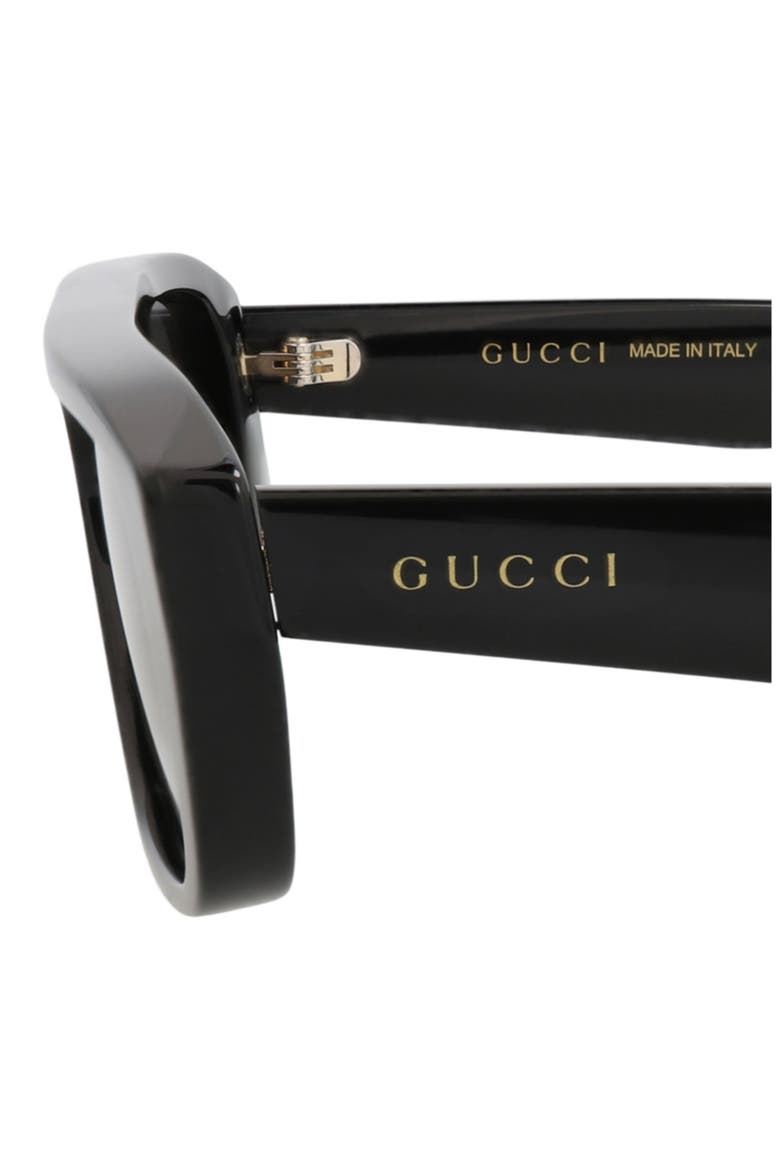 56mm Square Sunglasses, Alternate, color, BLACK BLACK GREY