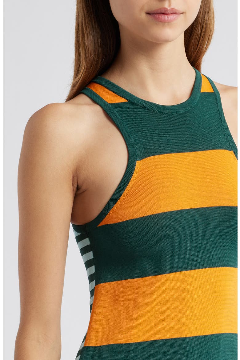 The Oria Stripe Maxi Dress, Alternate, color, MARMALADE  EVERGREEN/ SKY