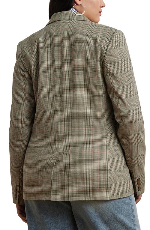 RALPH LAUREN LAUREN RALPH LAUREN GLEN PLAID COTTON BLEND TWILL BLAZER