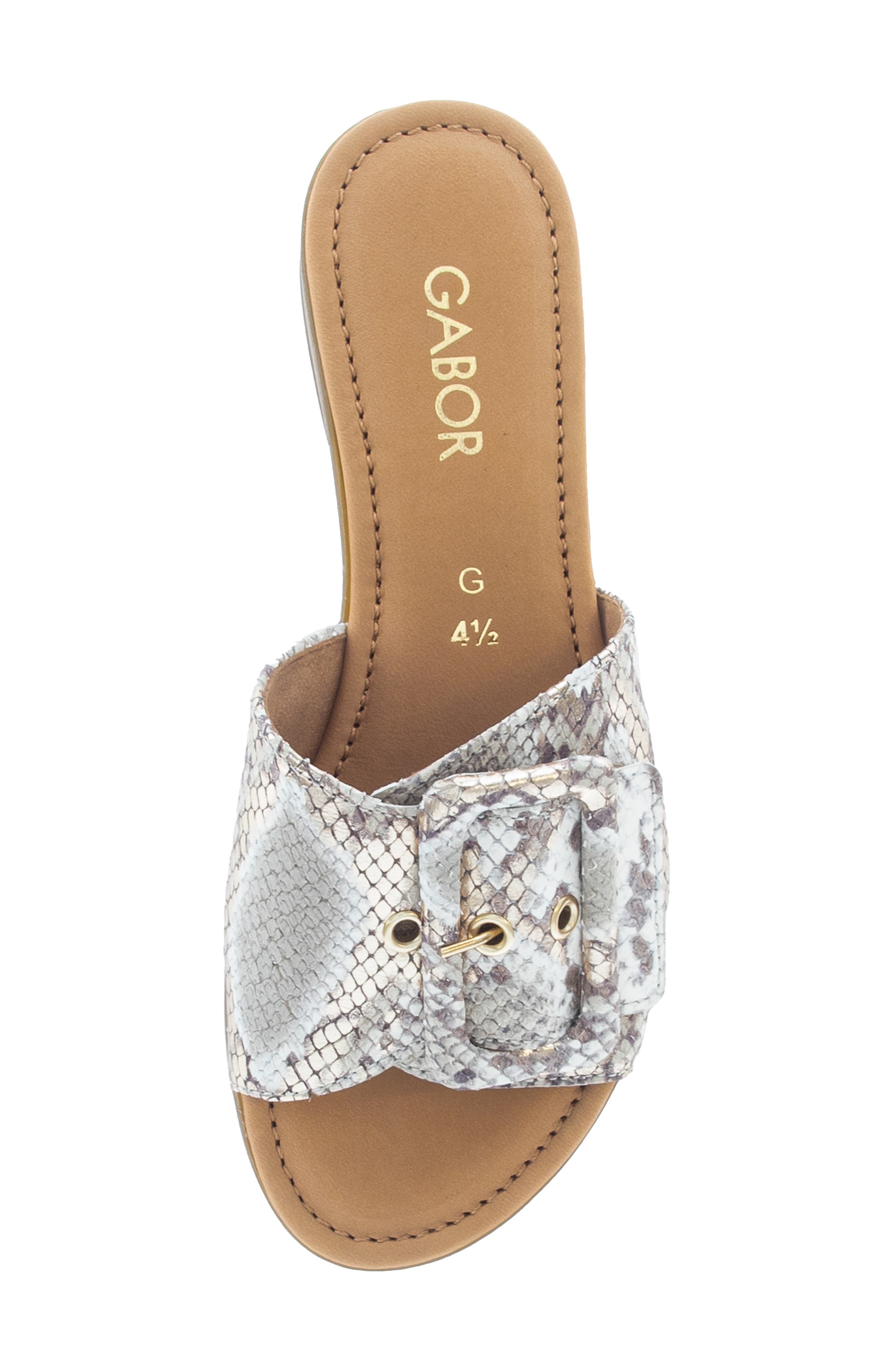 Gabor Buckle Slide Sandal, Alternate, color, Sage