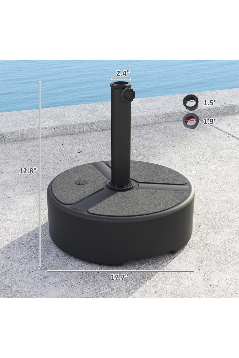 Patio Umbrella Base Holder, Alternate, color, Black