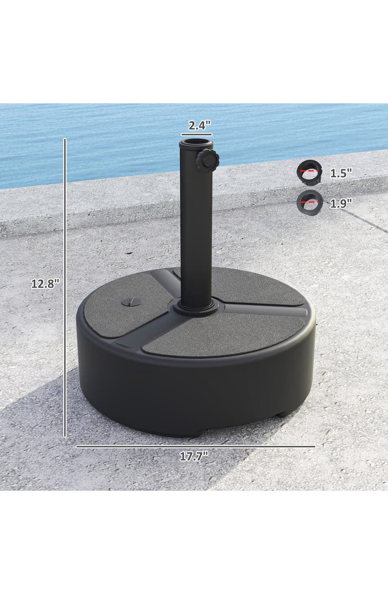 Outsunny Patio Umbrella Base Holder, Alternate, color, Black