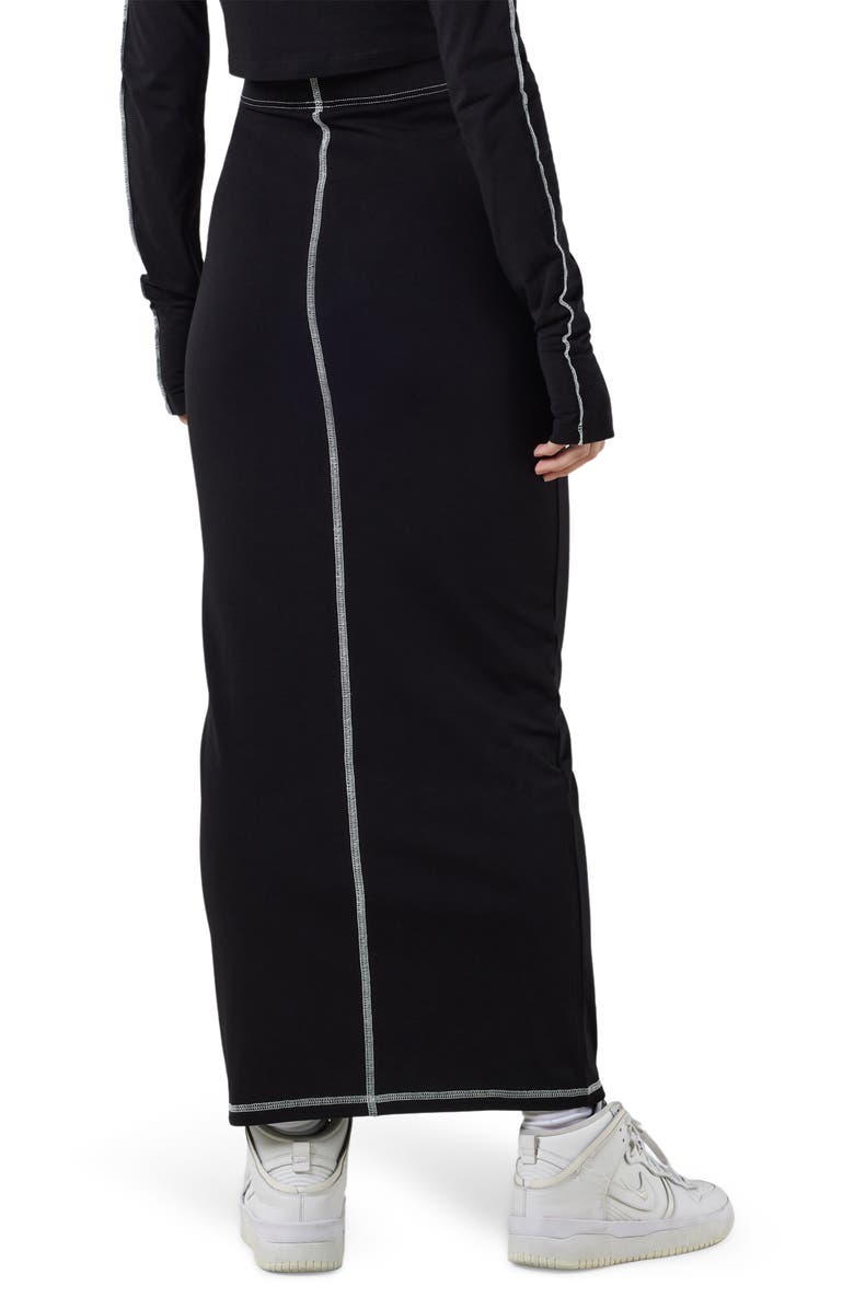 Noisy may Contrast Stitch Maxi Skirt, Alternate, color,