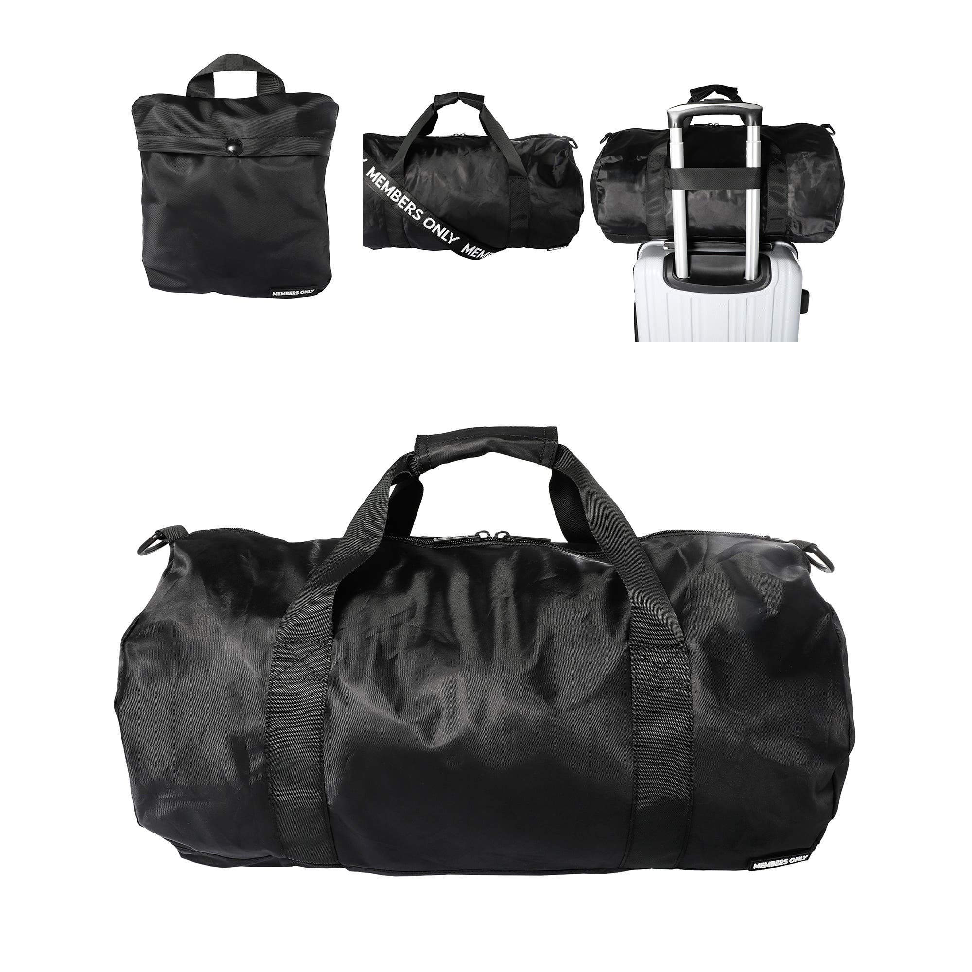 Members Only Lightweight Travel Duffel Bag, Alternate, color, Black