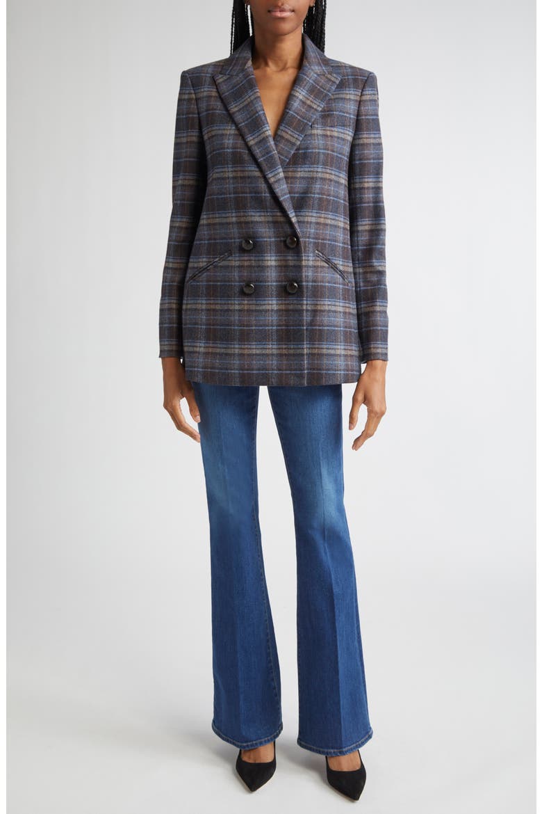 Oria Plaid Wool Blend Dickey Jacket, Alternate, color, BLUE MULTI
