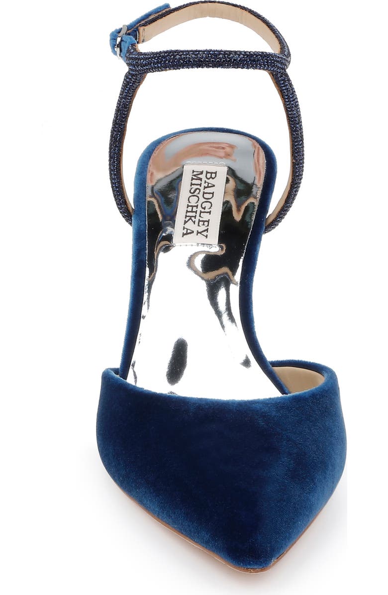 BADGLEY MISCHKA Collection Kamilah Ankle Strap Pump, Alternate, color, Blue Velvt