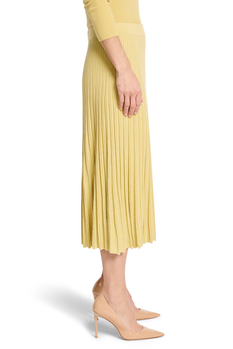 Rib Sweater Midi Skirt, Alternate, color, LEMONGRASS