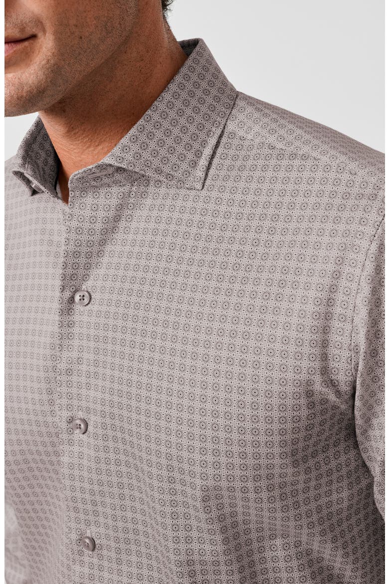 Geometric Sport Shirt, Alternate, color, OLIVE/ MULTI