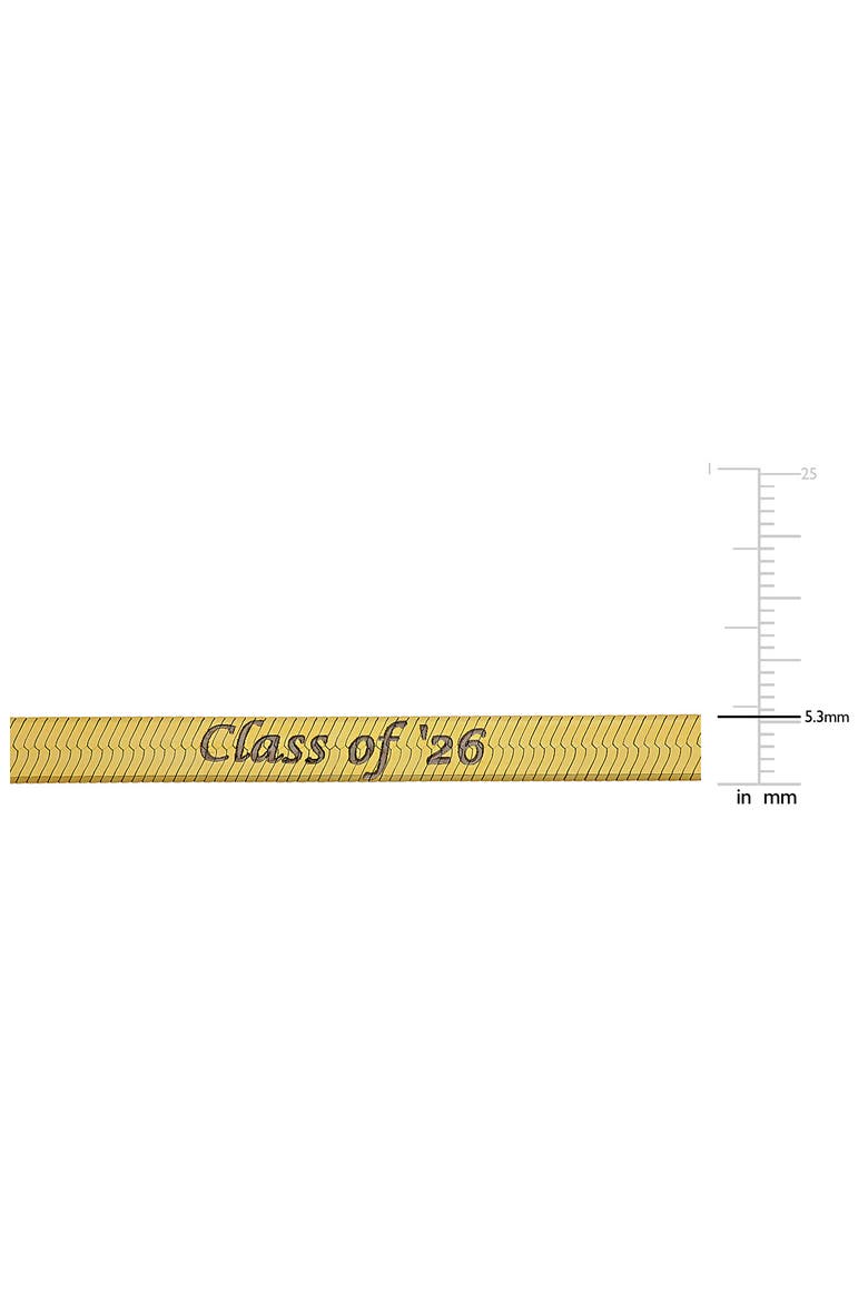 Herringbone Engraved Class of '26 Necklace, Alternate, color, GOLD