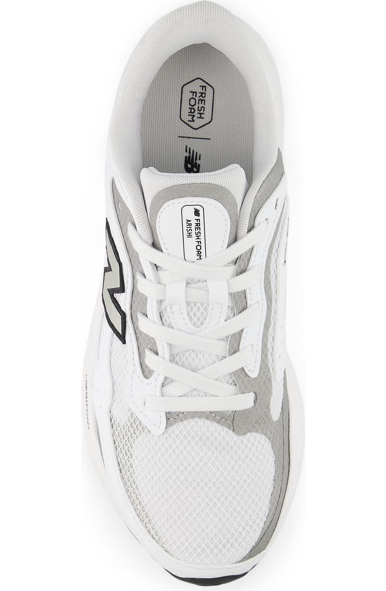 New Balance Fresh Foam Arishi v4 Running Shoe, Alternate, color, Nb 103 White/ Silver Metallic