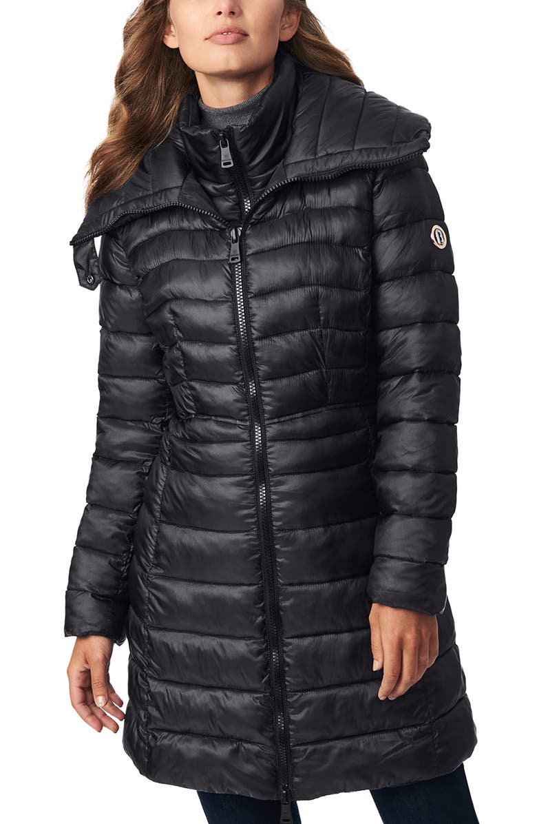 Bernardo Packable Water Resistant Ecoplume<sup>™</sup> Walker Coat, Main, color, 