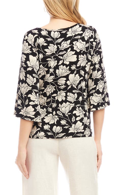 Karen Kane Floral Flare Sleeve Pick-up Top