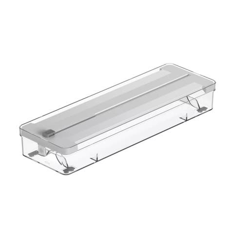 Compact Transparent Kitchen Wrap Dispenser with Cutter