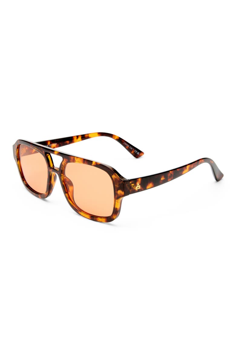 Aquarius 55mm Gradient Aviator Sunglasses, Alternate, color, RICH AMBER TORT / CINNAMON