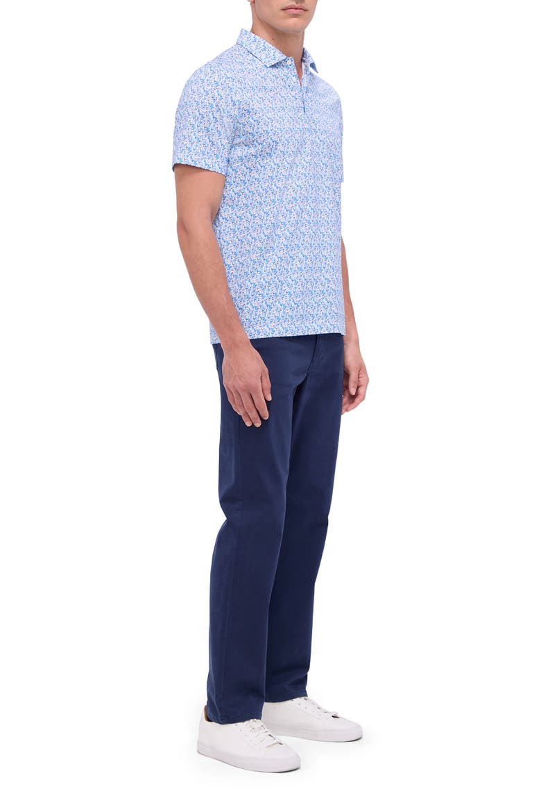 Victor OoohCotton® Barware Print Polo, Alternate, color, SAPPHIRE