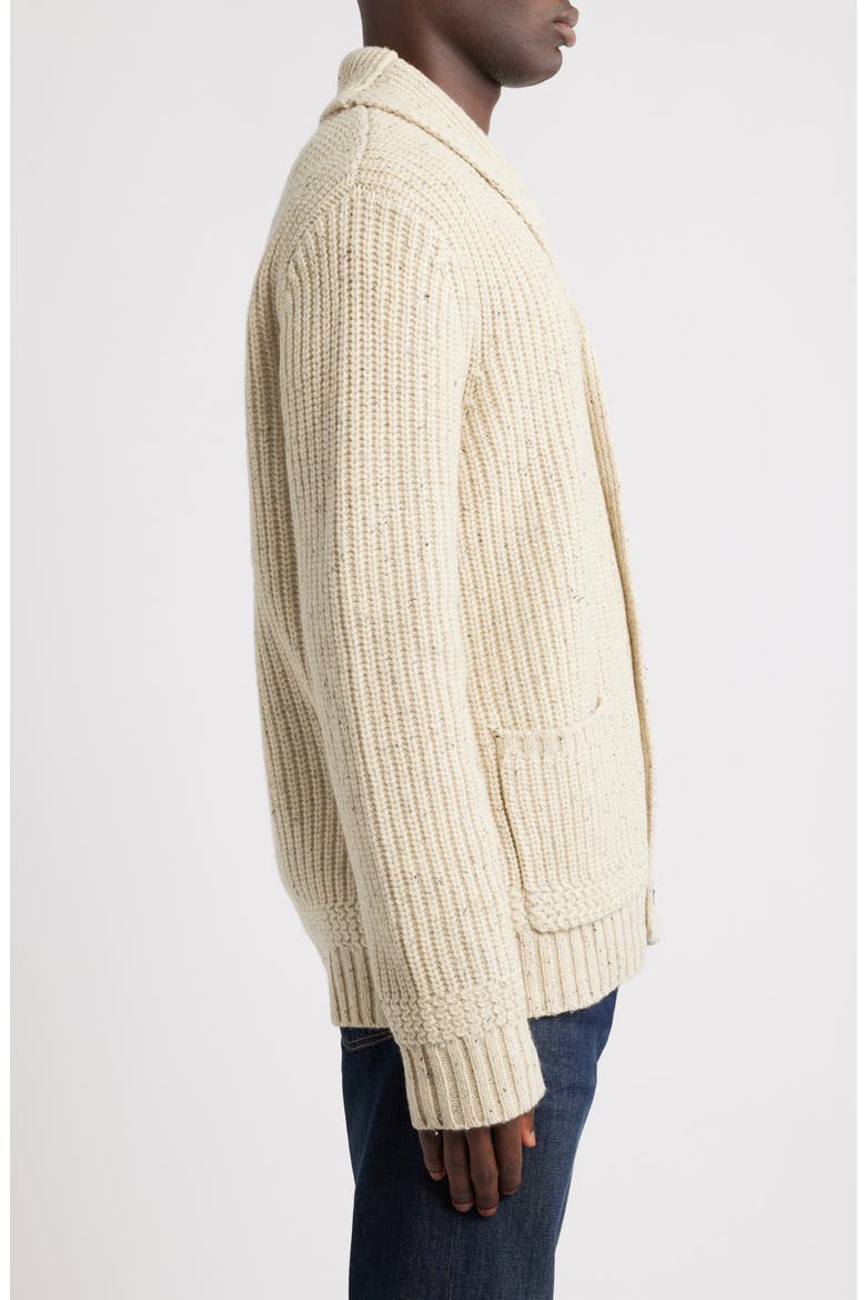Donegal Tweed Wool Blend Cardigan, Alternate, color, OFF WHITE