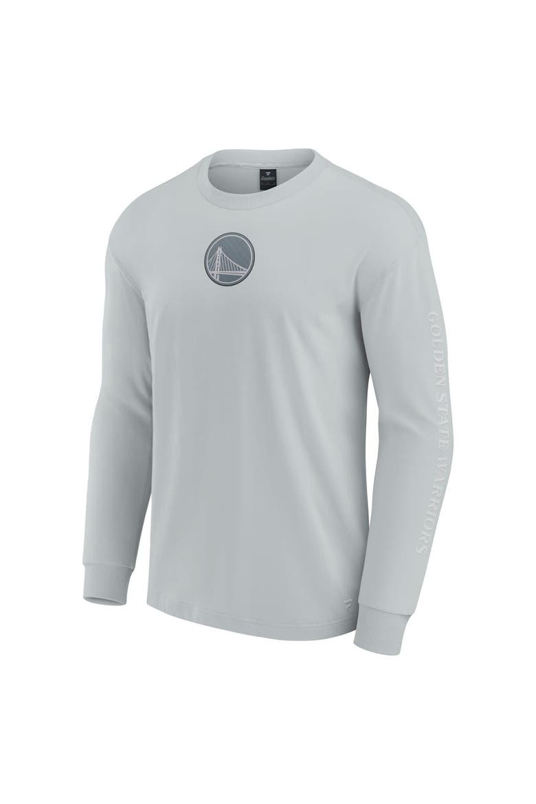 Men's Fanatics Gray Golden State Warriors Elements Strive Long Sleeve T-Shirt, Alternate, color, Gray