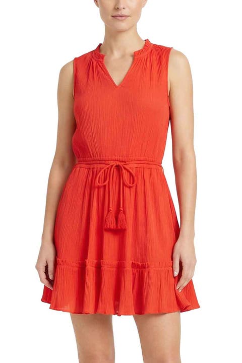 Beth Smock Waist Cotton Short Dress