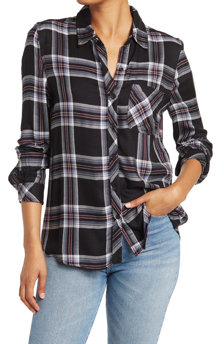 beachlunchlounge Charley Print Button-Up Shirt, Main, color,