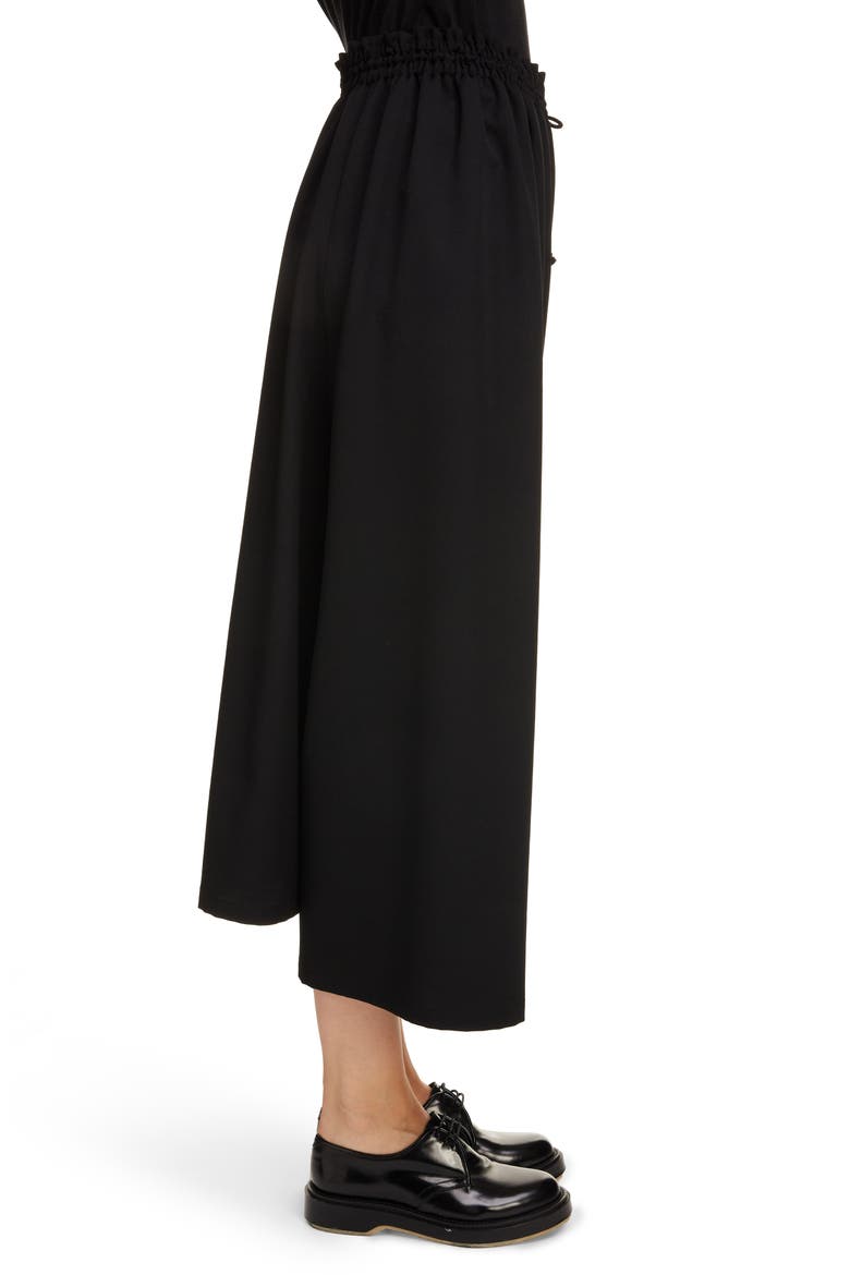 Asymmetrical Wool Gabardine Pants, Alternate, color, BLACK