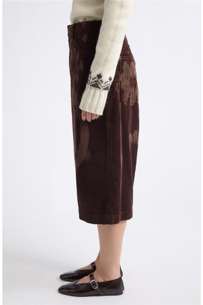 Baggy Corduroy Bermuda Shorts, Alternate, color, BROWN