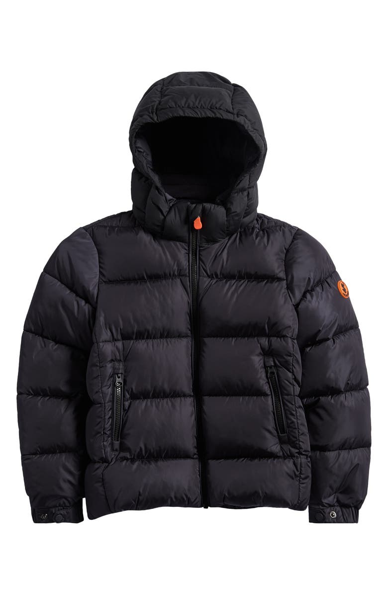 Save The Duck Kid's Hooded Puffer Jacket, Main, color, Black