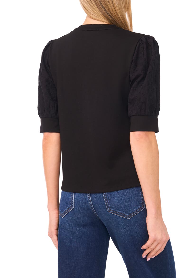 Puff Sleeve Shirt, Alternate, color, RICH BLACK