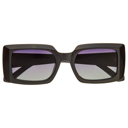 Bertha Miranda Polarized Sunglasses In Black/black