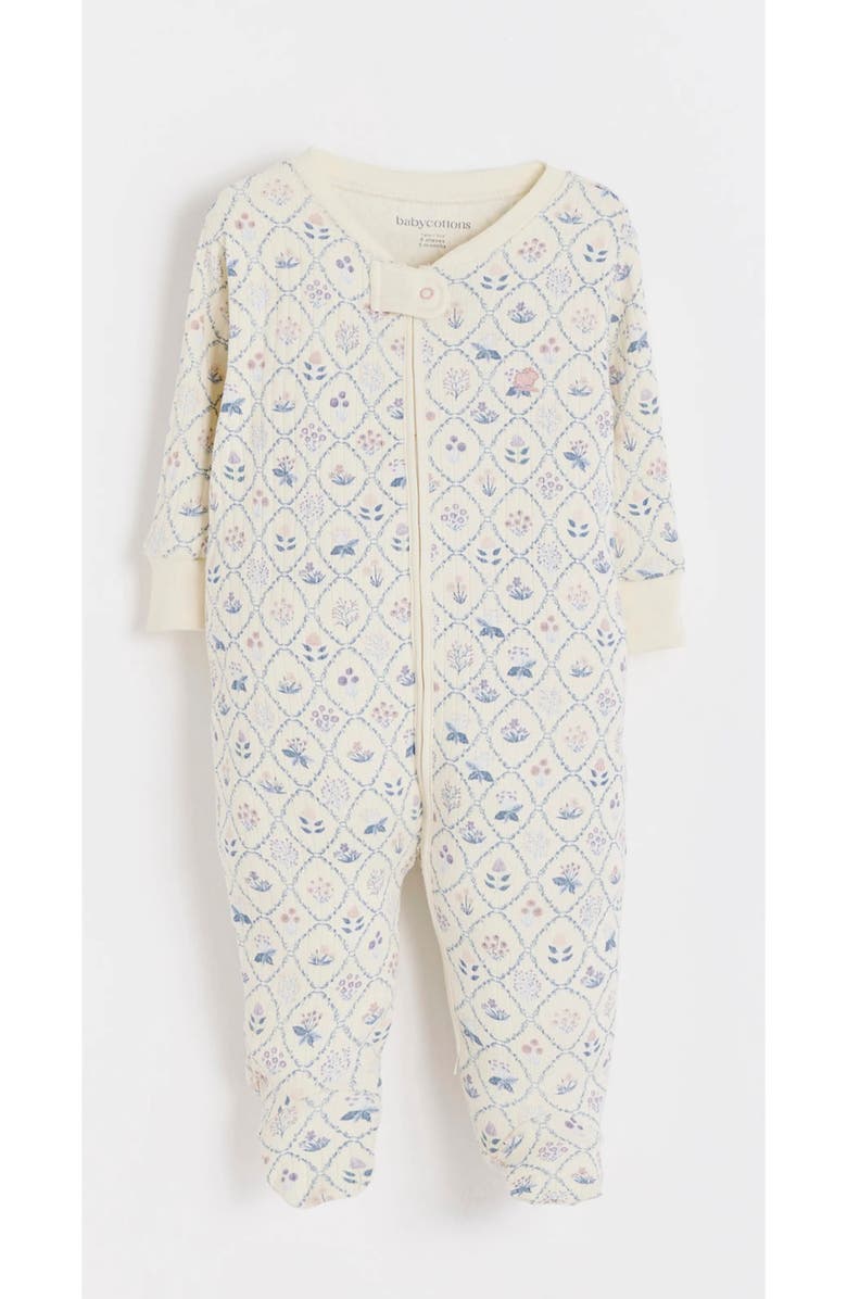 Babycottons Jane Zip Footed Pajama for Infant, Main, color, Full-Print