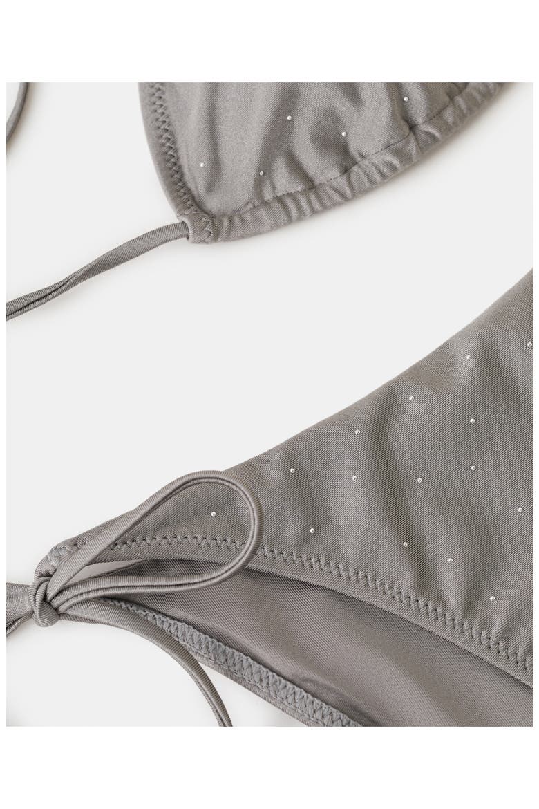 Rhinestone Triangle Bikini Top, Alternate, color, GREY