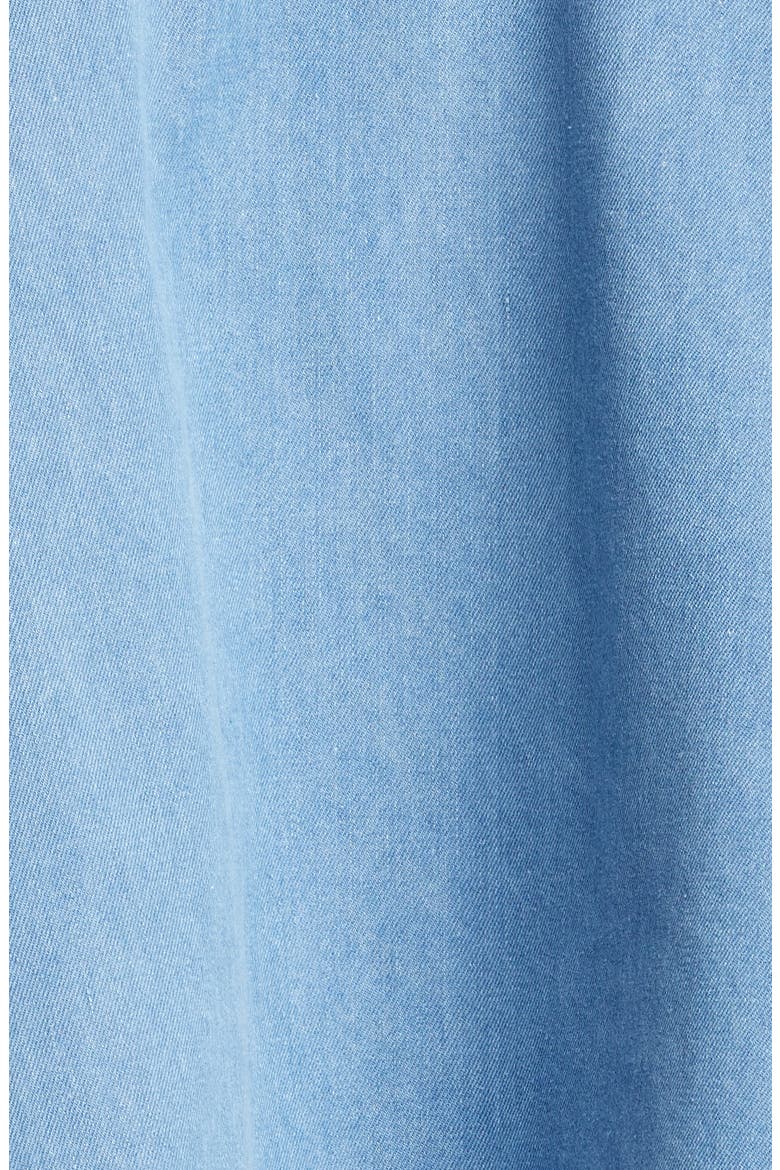 Short Denim Trench Jacket, Alternate, color, LIGHT INDIGO
