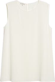 Lafayette 148 New York Adela Sleeveless Stretch Silk Blouse