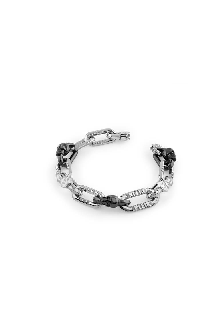 Stainless Steel Bracelet Plein Edge Men, Main, color, black/stainlesssteel