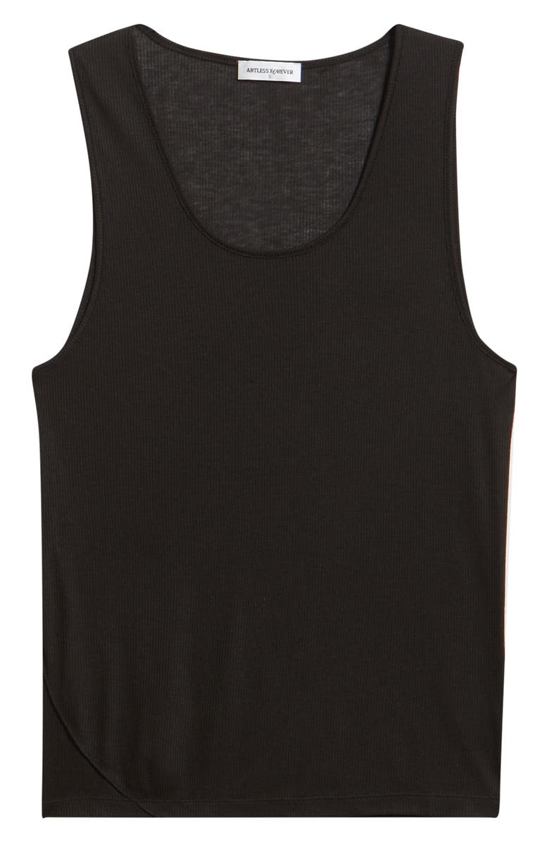 ARTLESS FOREVER Benny Scoop Neck Tank, Main, color, Black