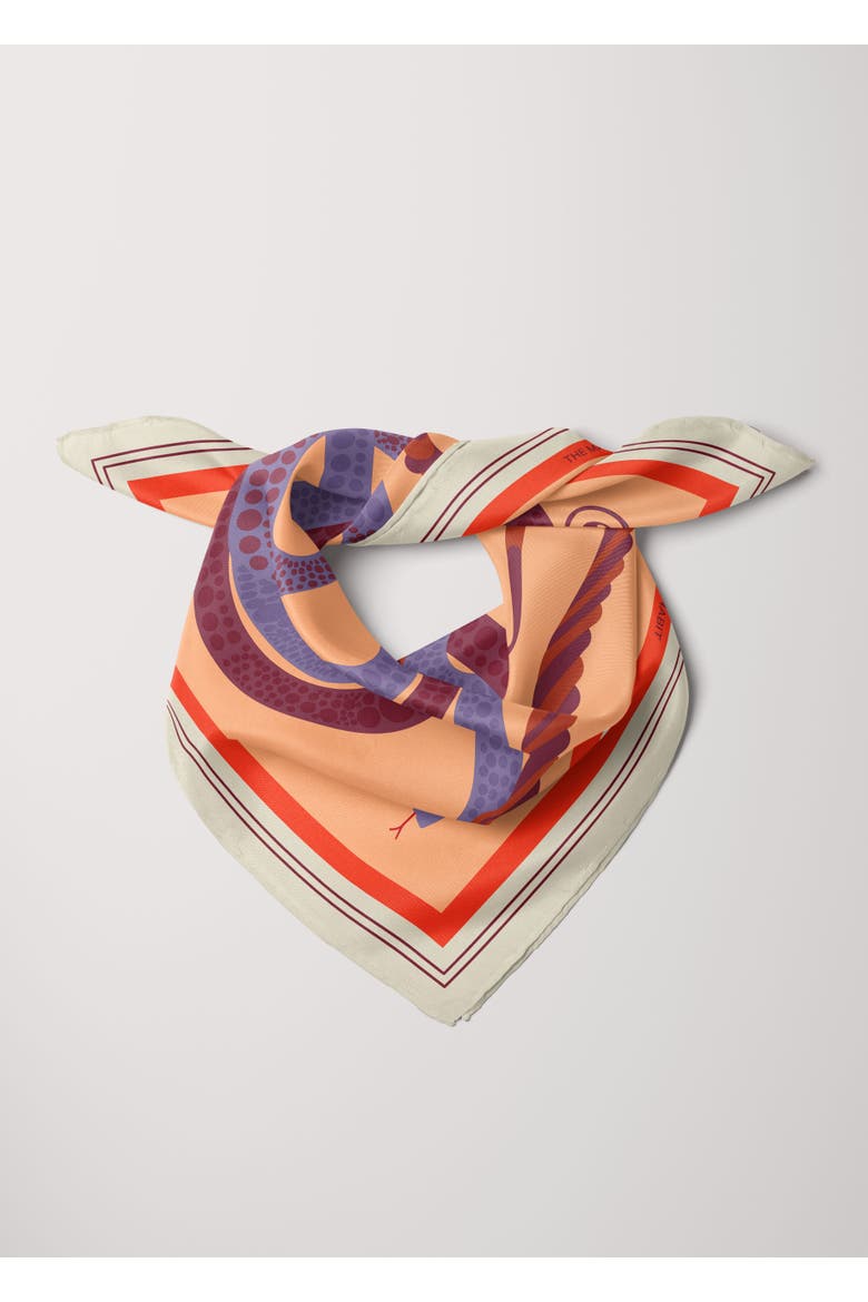 Small Bandana Silk Scarf, Alternate, color, Print 'The Serpent'