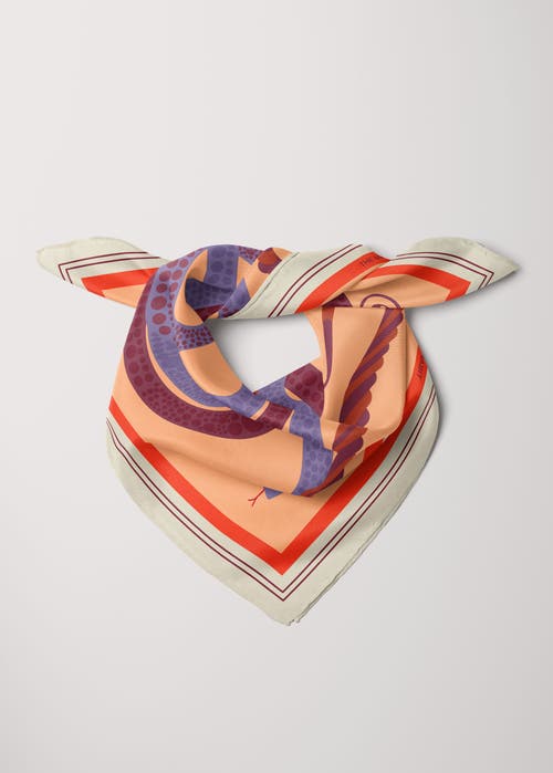 Alas Medium Pure Silk Patterned Scarf