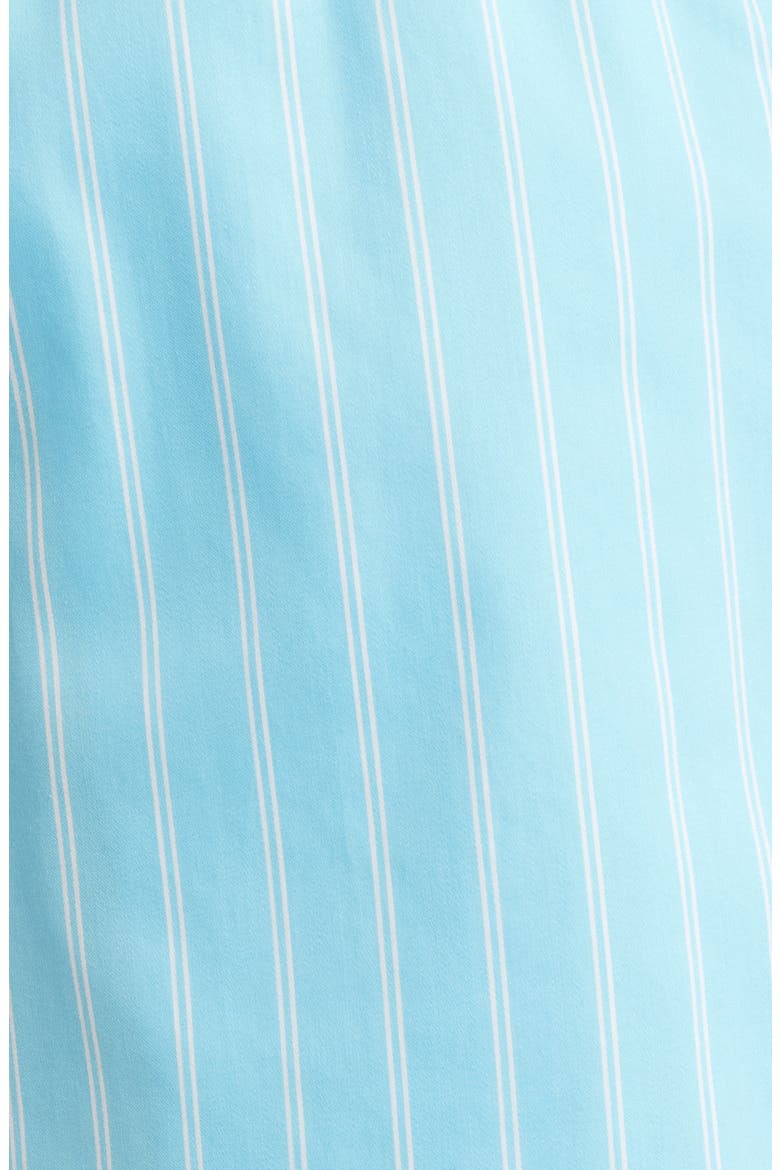Alexis Stripe Cotton Poplin Shorts, Alternate, color, BLUE LAGOON