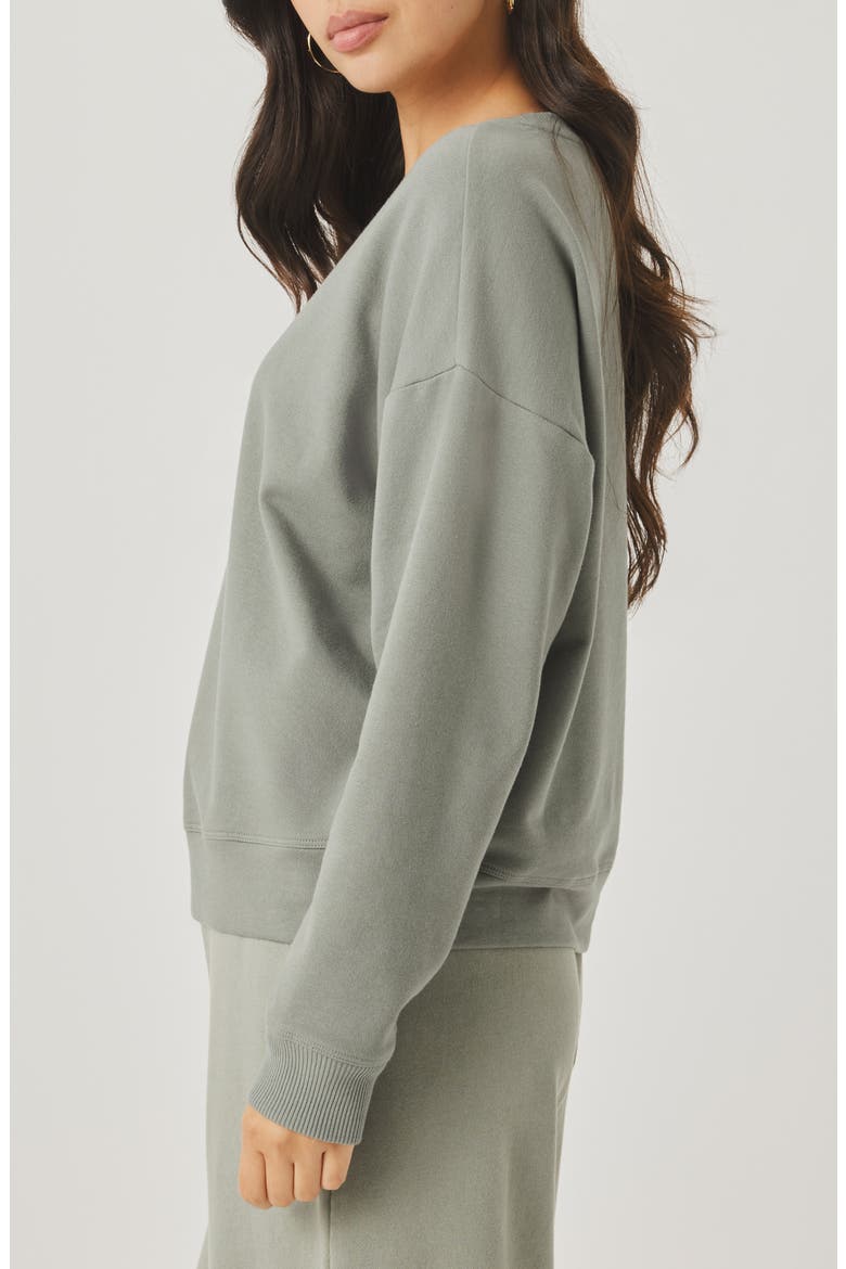 Greta Terry Sweatshirt, Alternate, color, EUCALYPTUS GREEN