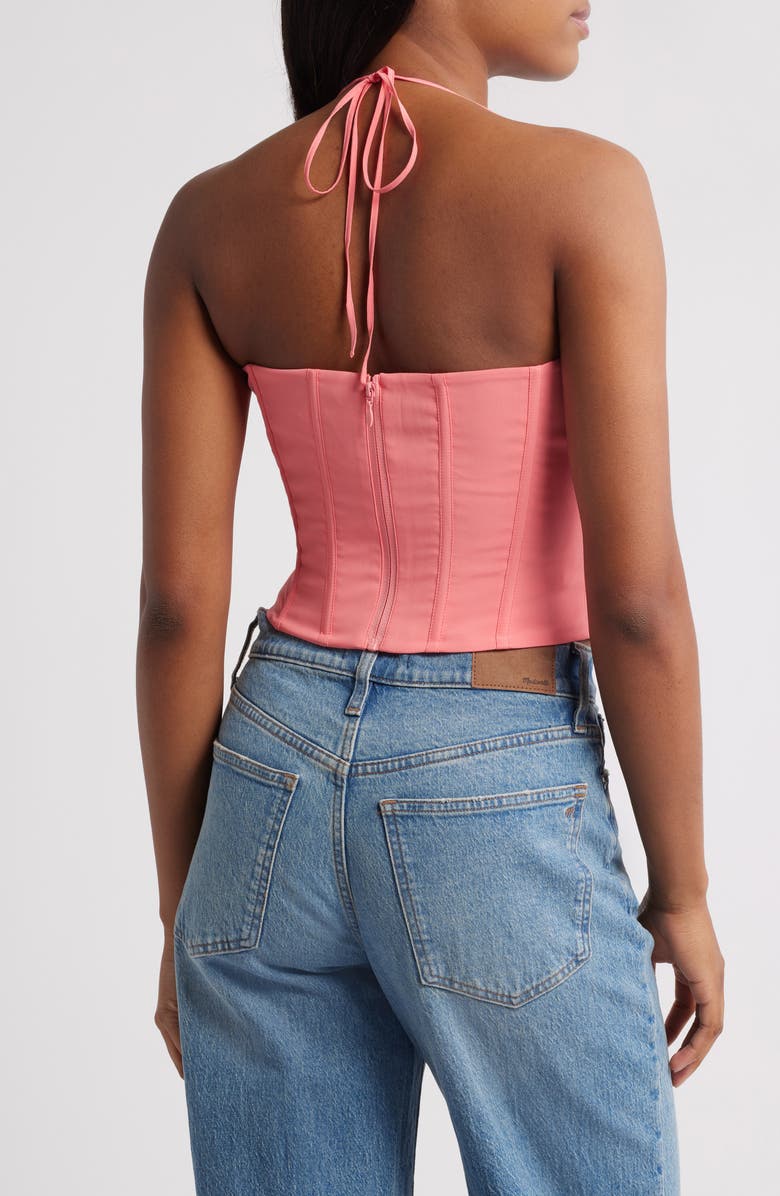 Mistress Rocks Halter Corset Top, Alternate, color, Coral