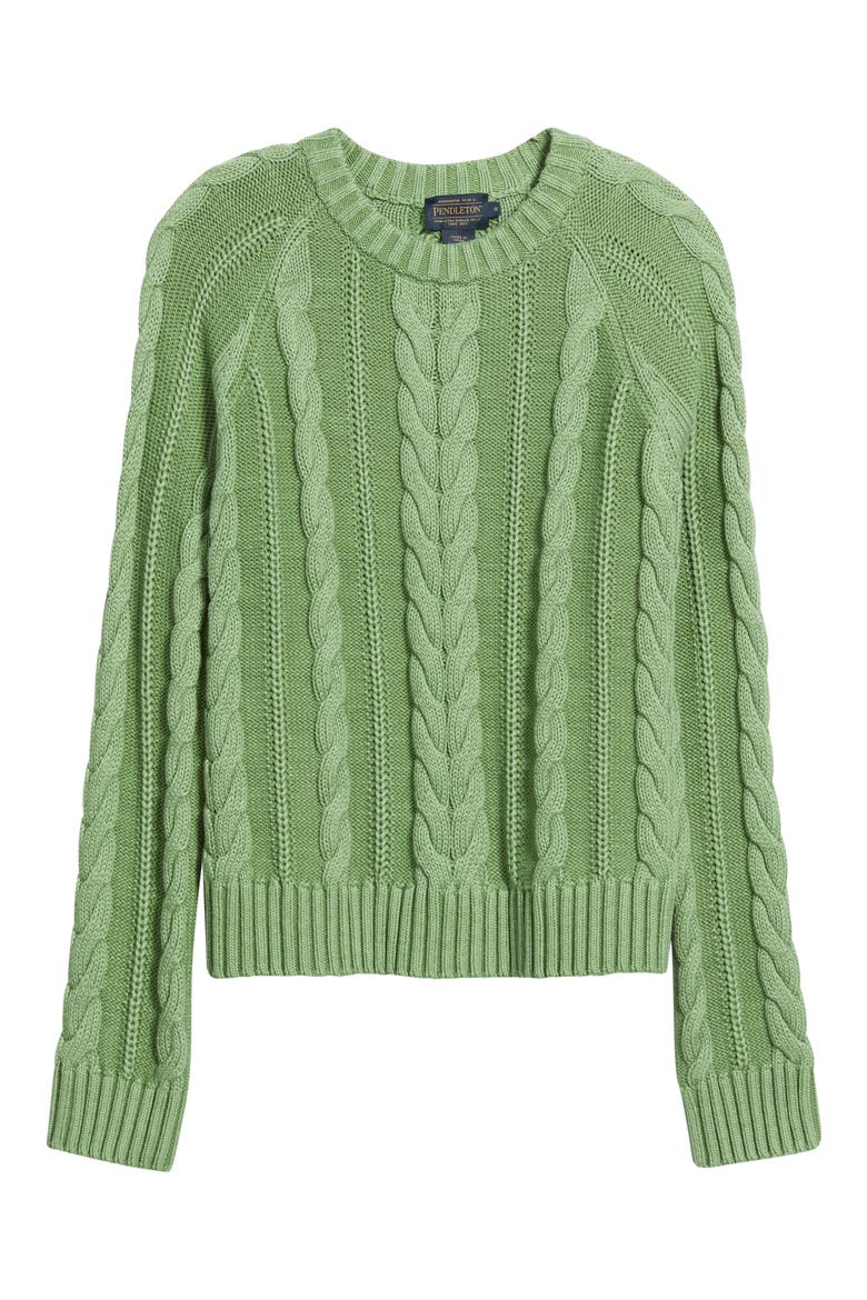 Cable Stitch Sweater, Alternate, color, SPRUCE