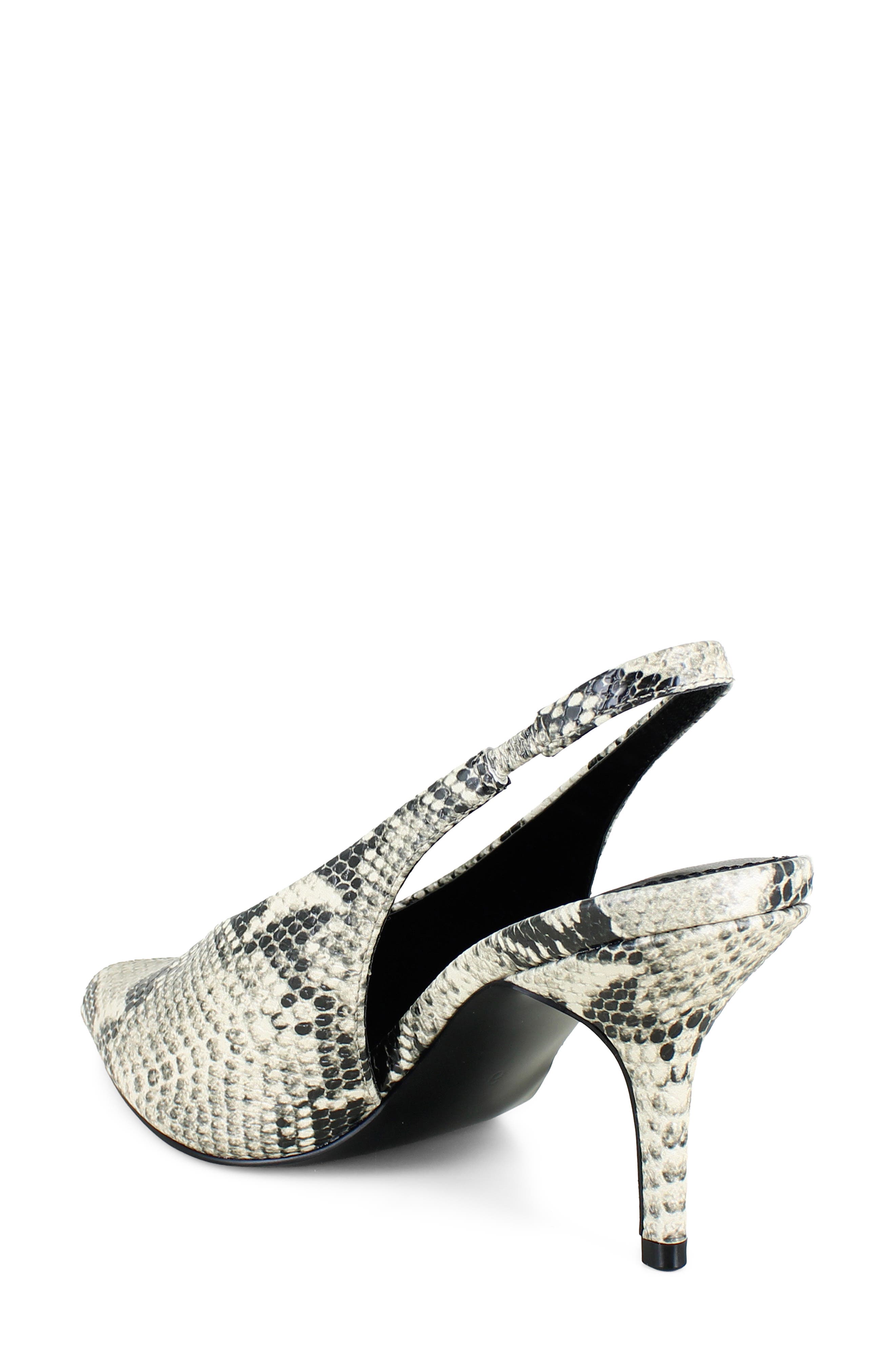 Narina Faux Leather Peep Toe Slingback Pump, Alternate, color, SNAKE MULTI