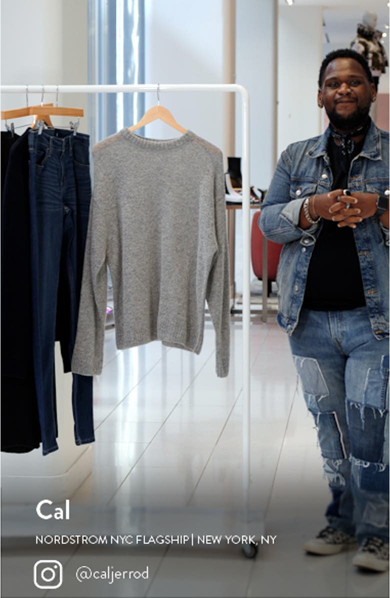 Powder Wool Blend Crewneck Sweater, sales video thumbnail